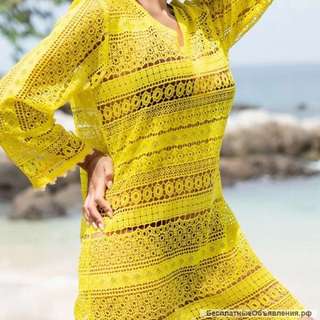 Ажурная туника с рукавом Jamaica желтая