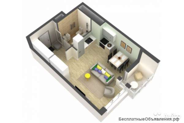 1-к квартира, 41.6 м², 8/17 эт.