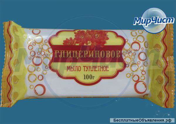 Мыло Ординарное 90гр в обёртке «Банное», «Глицериновое» 5,80 руб