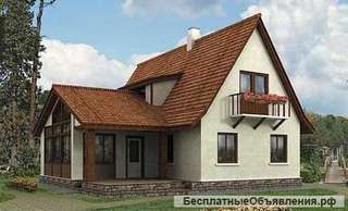 Проект дома из газоблока на 150 кв. м с мансардой.