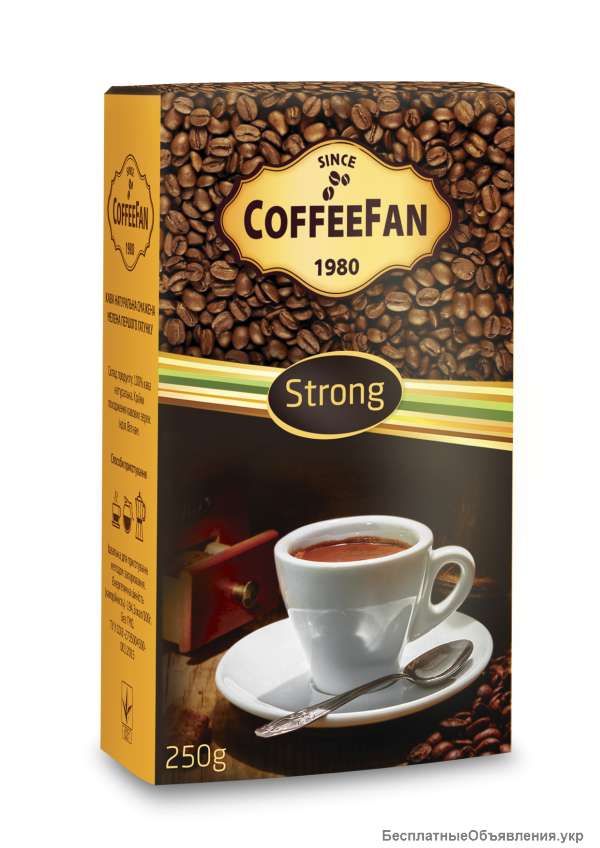Кофе "CoffeFan" Strong мелена дрібний помол