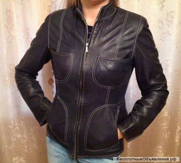 Куртка кожаная))