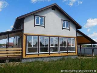 Дом с панорамными окнами, гаражом, маг. газом Киевское Минское шоссе