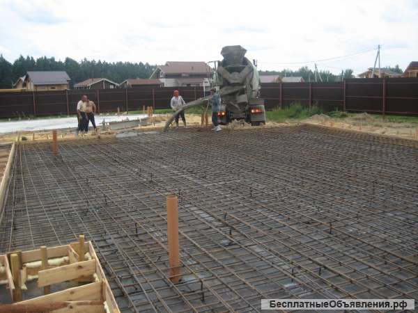 Фундамент монолитный. Монолитная плита под ключ.