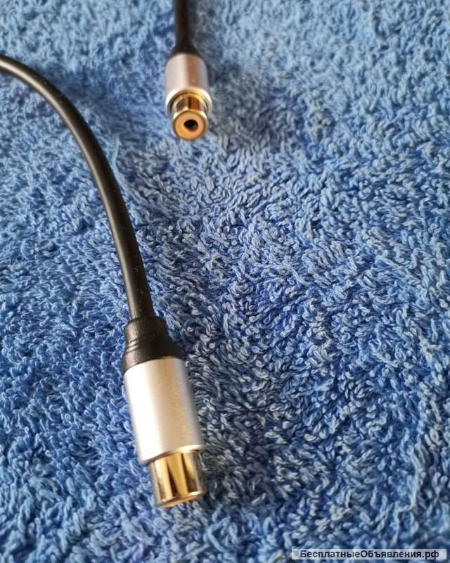 Аудиокабель - адаптер 1RCA мама 2RCA папа Адаптер Y с гнездом 1RCA на штекер 2RCA оригинальный НОВЫЙ