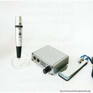 Аппарат для перманентного татуажа Sunshine Flat Line Silver с блоком управления