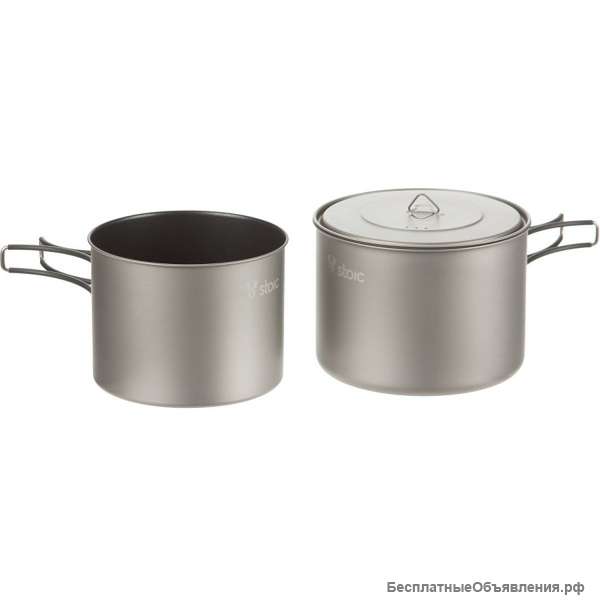 Набор титановой посуды Stoic Ti 1.6L + 1.3L