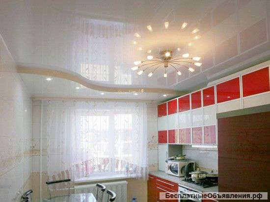 Установка натяжных потолков