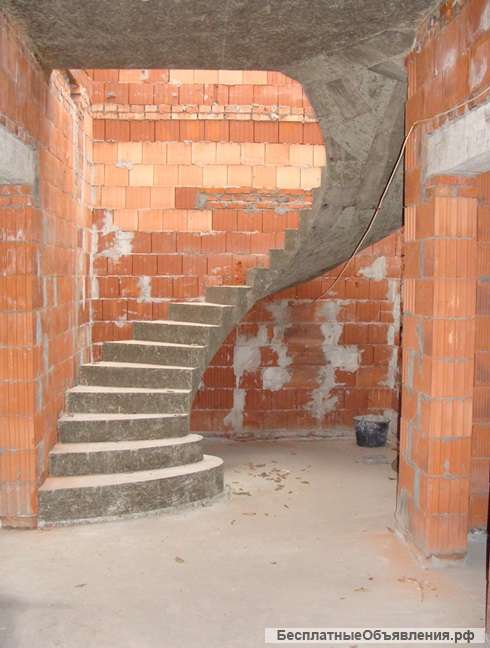 Лестницы на заказ из монолитного бетона