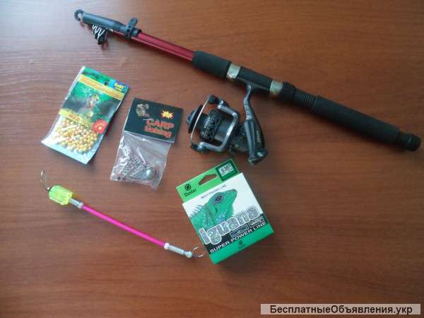 Набор Спиннинг + Катушка + Убийца карася + Леска+Сигнализатор +Насадка