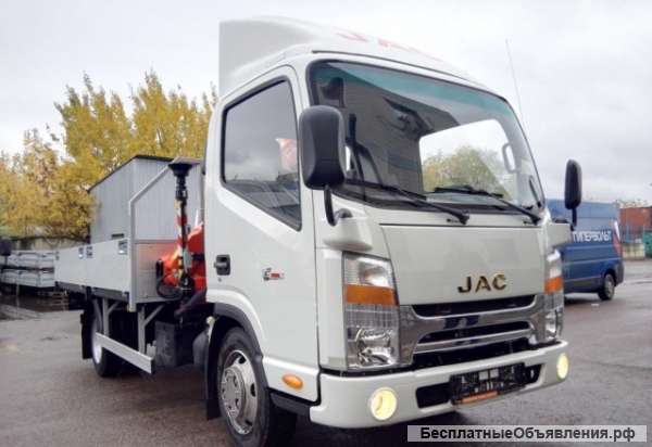 Бортовой грузовик с КМУ Fаssi на JAC N56
