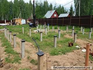 Фундамент на жб сваях
