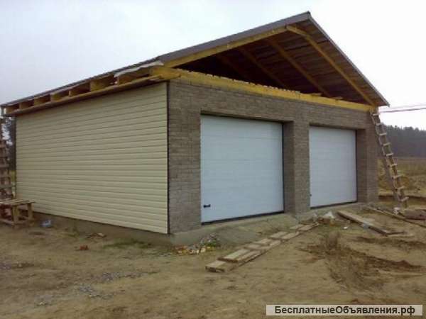 Строительство гаражей под ключ. фундамент. погреб.