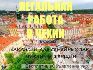 Работа в Чехии для мужчин, женщин и семейных пар