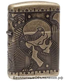 Зажигалка Zippo 29268 Armor Multicut Steampunk Skull