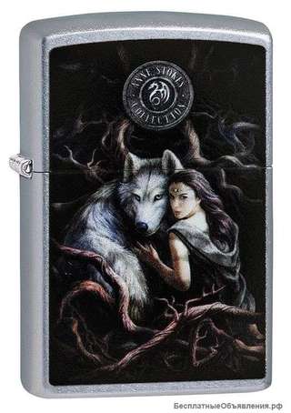 Зажигалка Zippo 79266 Anne Stokes-Wolf With Woman