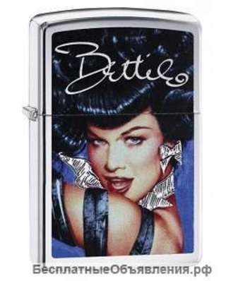 Зажигалка Zippo 29584 Bettie Page-Pinup Girl
