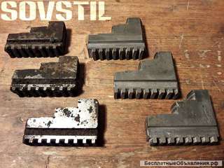 Кулачки прямые и обратные для токарного патрона 200 мм s8 мм (СССР)