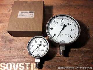 Манометры вибростойкие (с гидрозаполнением) 100 и 160 мм, "WIKA" (Германия)