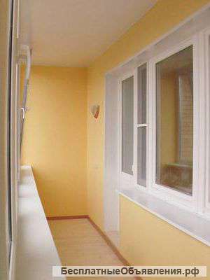 Обшивка лоджий ПВХ, вагонкой. Утепление лоджий. Под ключ