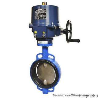 Затвор дисковый поворотный с электроприводом