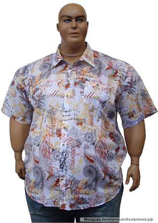 Цветастая мужская рубашка огромного размера