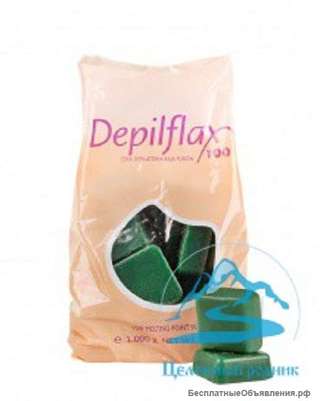 Воск в брикетах Депифлекс 1кг- Зеленый