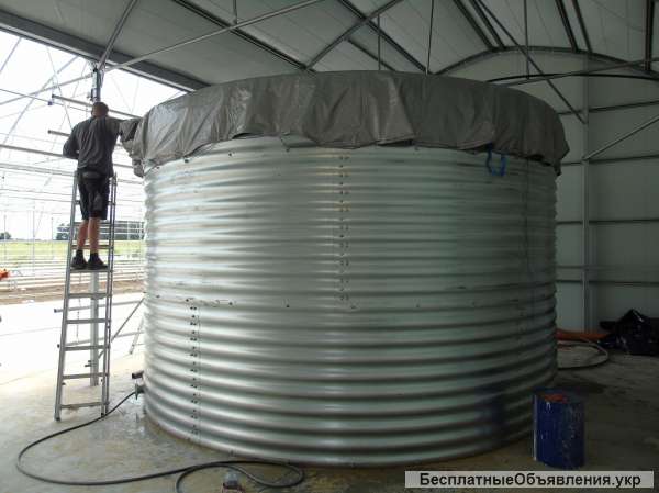 Пожарный резервуар на 1000 кубов для воды, емкость 1000 м3