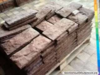 Цокольная плитка "Базальт" ЕвроКамень коричневая