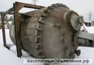 Реактор эмалированный, объем 6,3 куб.м., рубашка, мешалка, зеленная эмаль