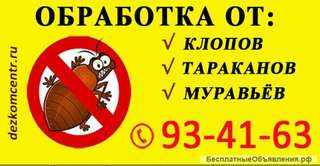 Обработка помещения от насекомых