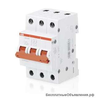 SD203/25 Рубильник 3-полюсный 25А (красный рычаг) ABB