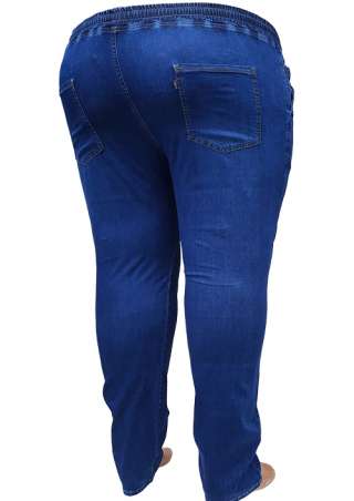 Большого размера мужские джинсы с поясом на резинке