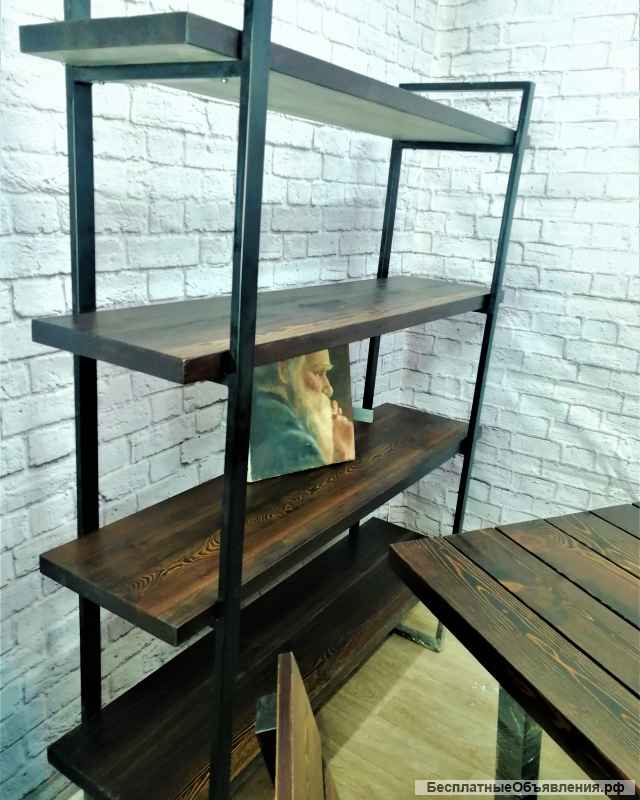 Стеллажи и стойки из массива ценных пород дерева
