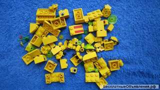 Lego - Lego System - запчасти Жёлтые, зелёные и прозрачно-жёлтые Винтаж ассортимент 75 штук