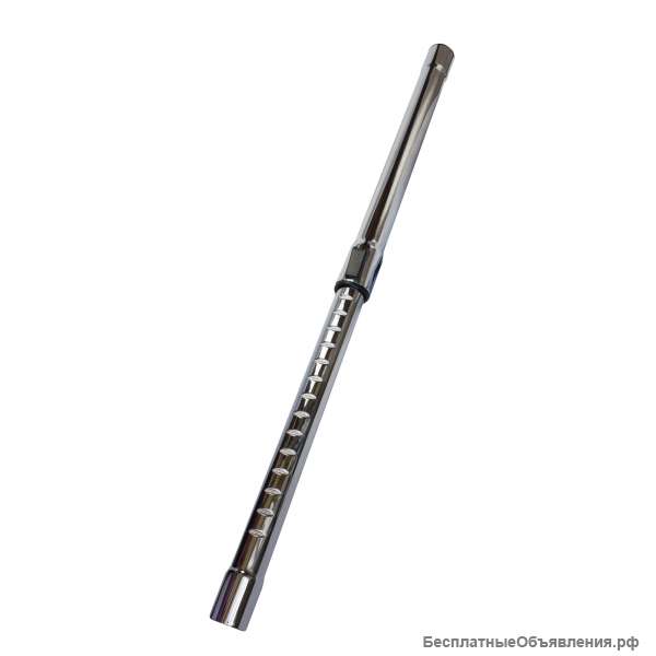 Телескопическая удлинительная трубка для пылесоса, диаметр 35 мм (хром)