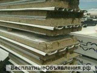 Сэндвич панели Кровельные Минвата 150. В наличии