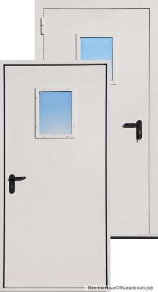 Дверь техническая бежевая