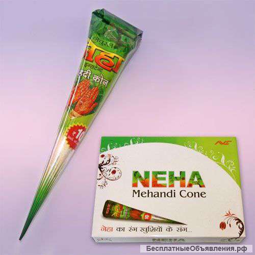 Неха готовая Хна в конусе Натуральная, 30гр, светло-коричневая