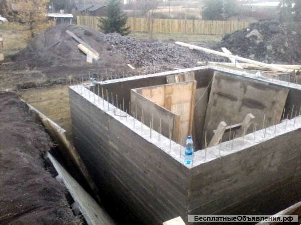 Погреб. Опалубка. Фундамент. Строительство гаража под ключ.