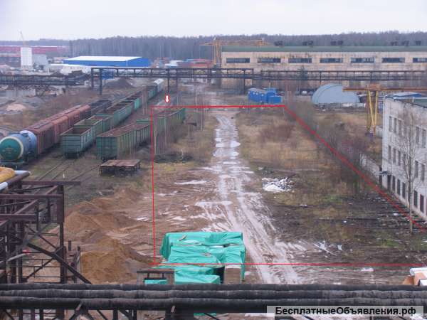 Аренда участка промышленного назначения 5 400 кв.м. на Юго-западе СПб, в 1 км от КАД Волхонское ш. д