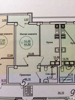 Просторная 1 комнатная квартира в элитном доме
