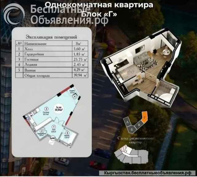 1 комнатная квартира ПСО. ЖК Прайм Сити