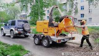 Измельчение веток, порубочных остатков