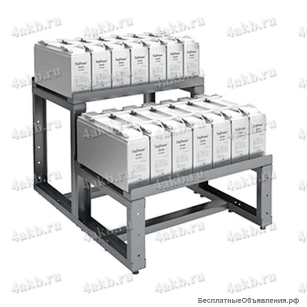 Двухрядный двухуровневый стеллаж для аккумуляторных батарей КРОН-АКС-13