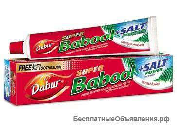Зубная паста SUPER BABOOL + salt power 100% вегетариантская