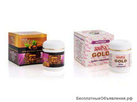 Крем для лица с миндалем Ааша Хербалс 50гр