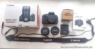 Фотоапарат Canon 700D з двома об'єктивами (EF-S 18-55 +Yongnuo YN 50mm 1:1.8 )