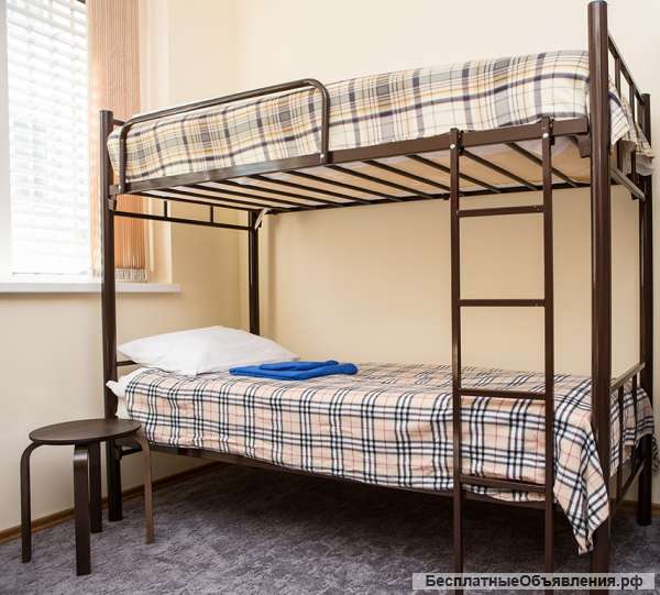 Кровати двухъярусные, односпальные на металлокаркасе (металлические)
