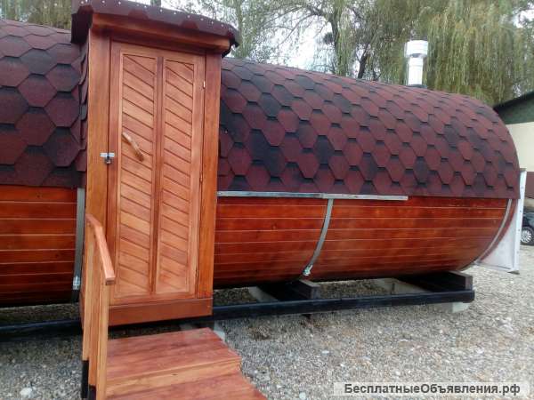 Строим и продаем бани бочки из липы